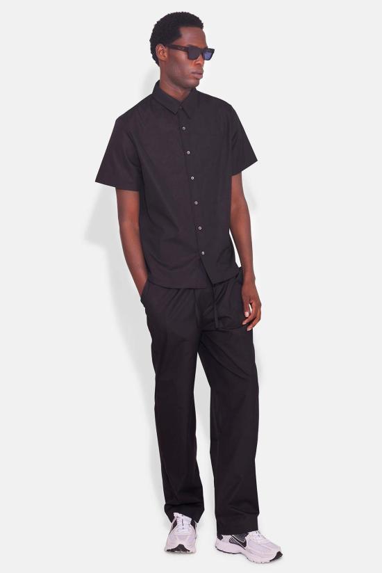  Blue&Cream 반팔 셔츠 블루&크림 팝린 반팔 버튼다운 블랙 - BLUE&CREAM