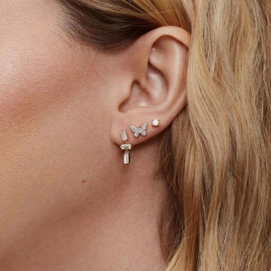  에리네스 이어링 다이아몬드 버터플라이 스터드 - ERINESS