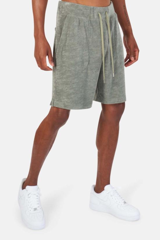  블루&크림 숏팬츠 풀 테리 숏 카키 - BLUE&CREAM