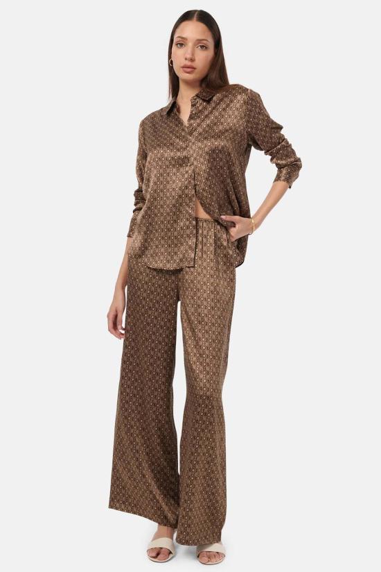  카미 뉴욕 스트레이트 팬츠 Cami Nyc Doreen Charmeuse 팬츠 치커리 모자이크