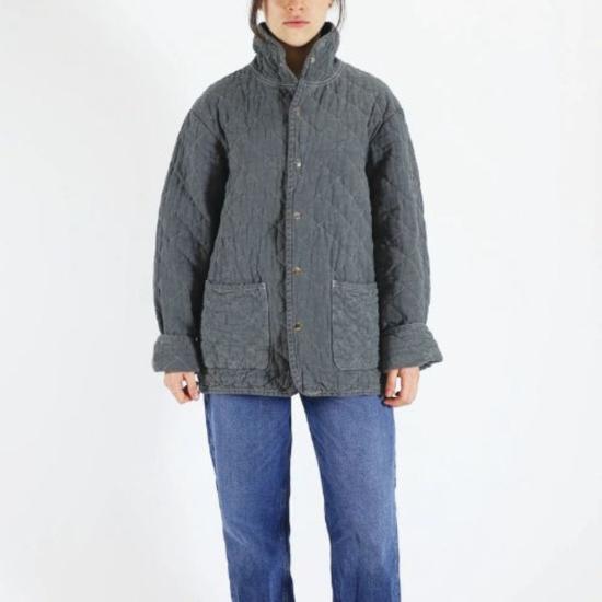  유틸리티 캔버스 봄버 자켓 퀼팅 스냅 재킷 - UTILITY CANVAS