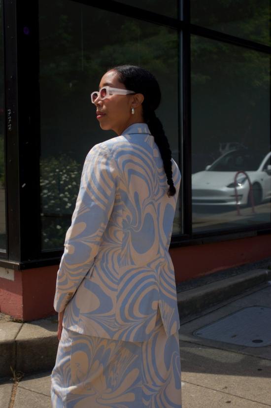  언타이틀드 인 모션 수트 자켓 제목 없음 모션 비드란 블레이저 누바 스카이 - UNTITLED IN MOTION