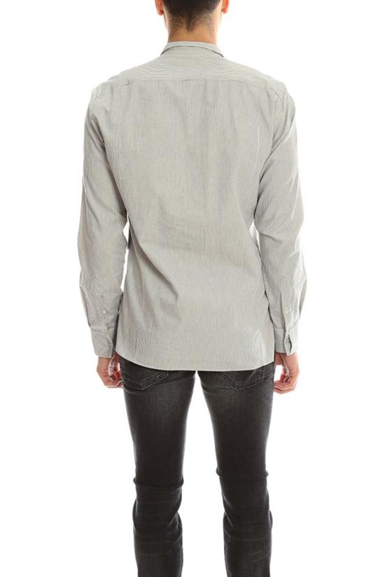  18 Waits 긴팔 셔츠 18 웨이츠 아파치 풀리 핀스트라이프  그레이 - OTHER BRANDS