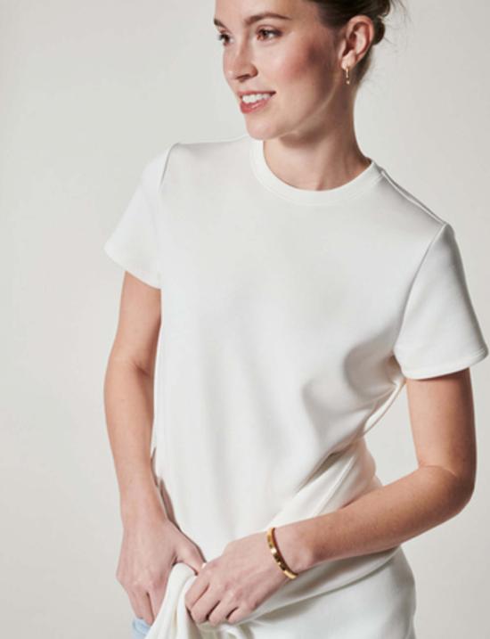  Spanx 민소매 티셔츠 Airessentials 캡 슬리브 탑 티셔츠 베리 블랙 - SPANX