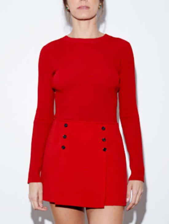  Grey Ven 긴팔 티셔츠 그레이 벤 그레고리 탑 립스틱 레드