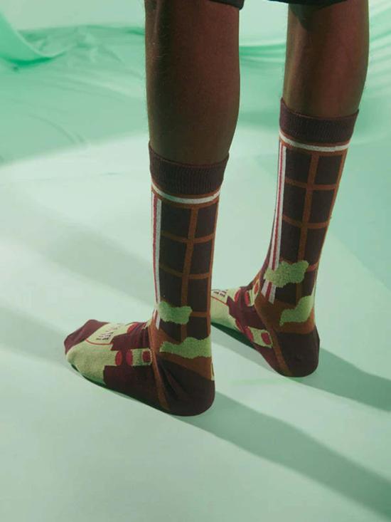  헨릭 빕스코브 양말 Henrik Vibskov 다진 손가락 공장  브라운 피스타치오 - HENRIK VIBSKOV