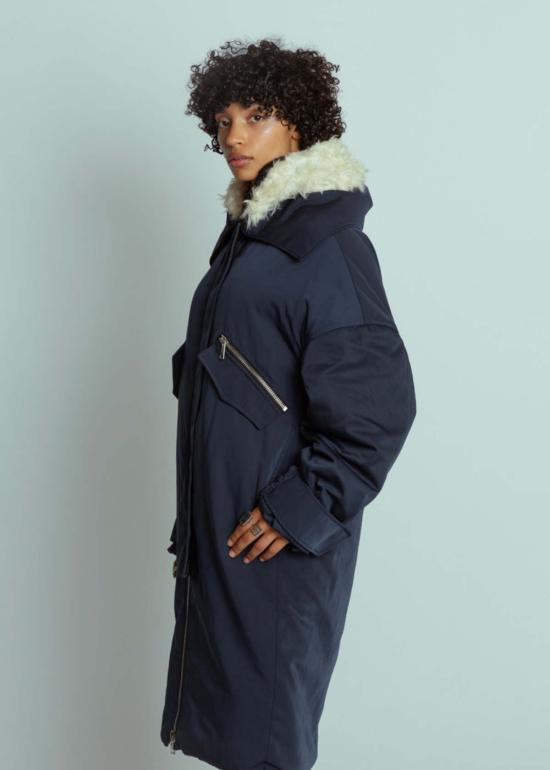  텔라 롱패딩 플라미니아 코트 블루 - TELA