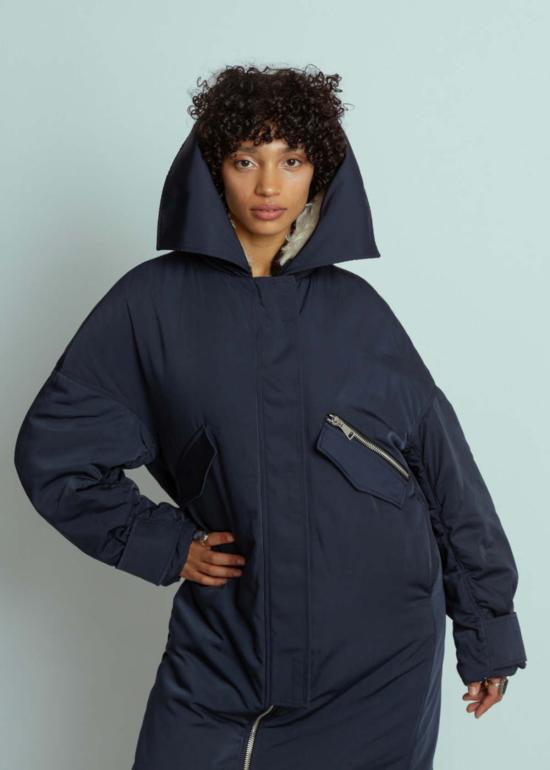  텔라 롱패딩 플라미니아 코트 블루 - TELA