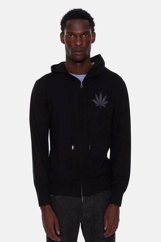  Blue&Cream 자켓 블루&크림 리프 인타르시아 지퍼 블랙 리드/라바