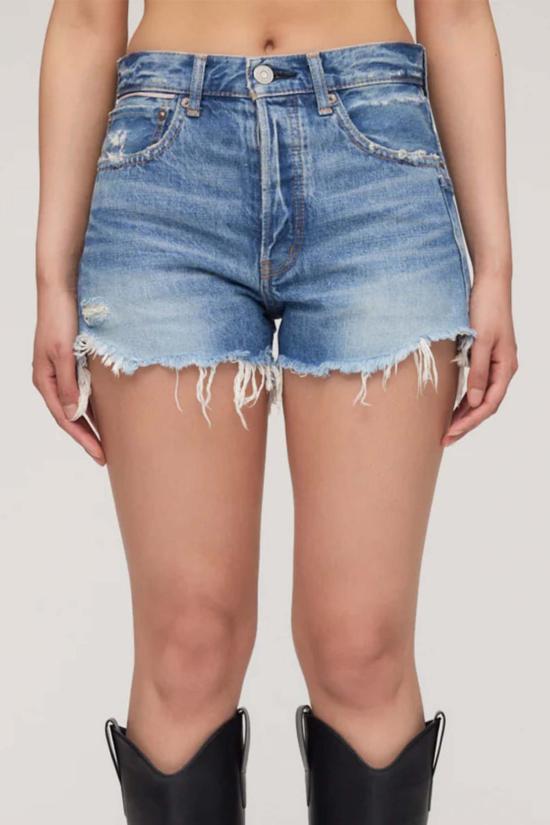  마우지 데님 숏팬츠 Moussy Mv Fairywood 숏 블루