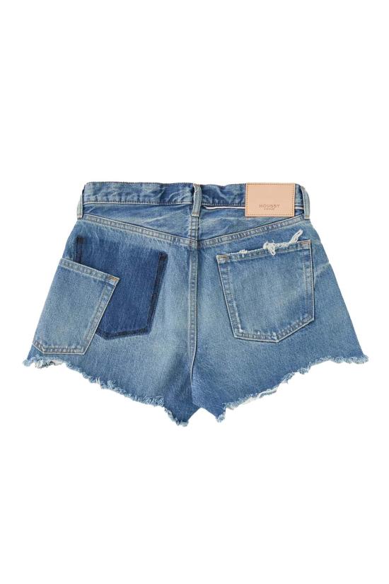  마우지 데님 숏팬츠 Moussy Mv Fairywood 숏 블루 - MOUSSY
