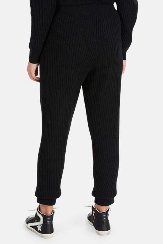  더 타일 클럽 스트레이트 팬츠 타일 클럽 플로렌스 리브 캐시미어 팬츠 블랙 - THE TILE CLUB