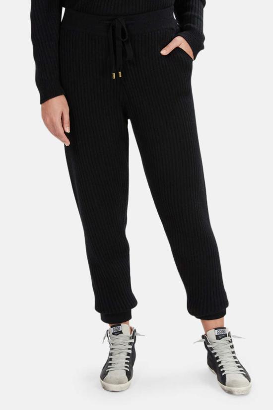  더 타일 클럽 스트레이트 팬츠 타일 클럽 플로렌스 리브 캐시미어 팬츠 블랙