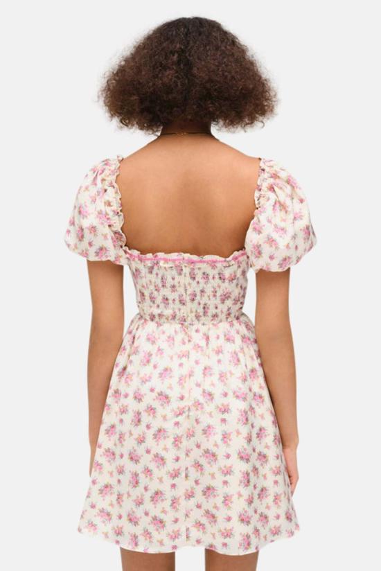  포러브앤레몬스 숏 원피스 For Love & Lemons 에티엔 미니 드레스 핑크 - FOR LOVE & LEMONS