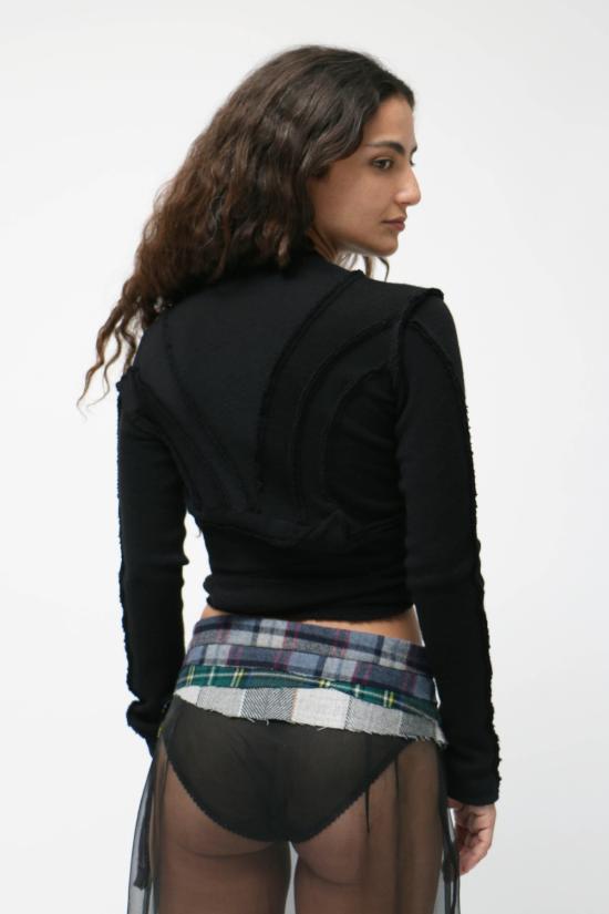  Talia Byre 가디건 탈리아 바이어 니트 볼레로 블랙 - OTHER BRANDS