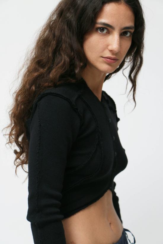  Talia Byre 가디건 탈리아 바이어 니트 볼레로 블랙 - OTHER BRANDS