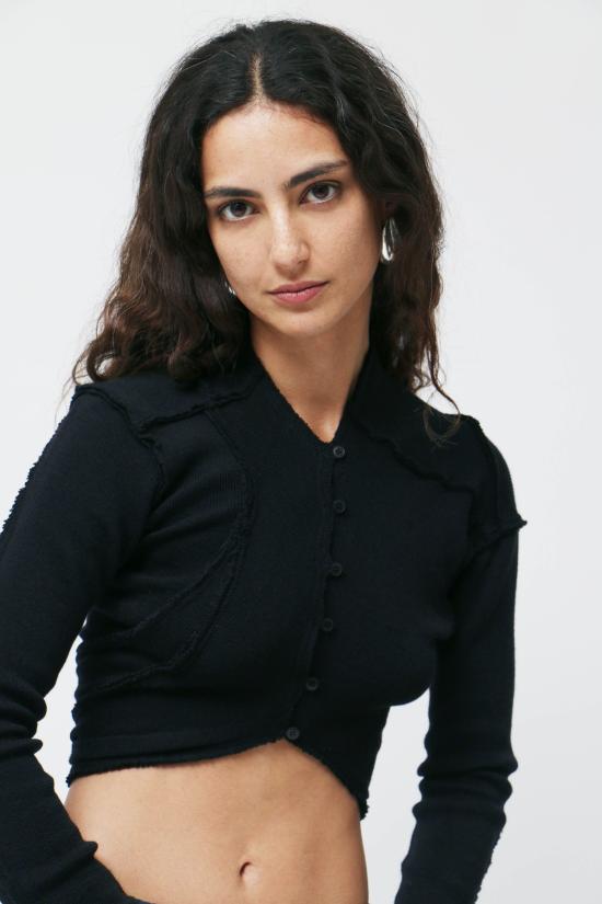  Talia Byre 가디건 탈리아 바이어 니트 볼레로 블랙 - OTHER BRANDS