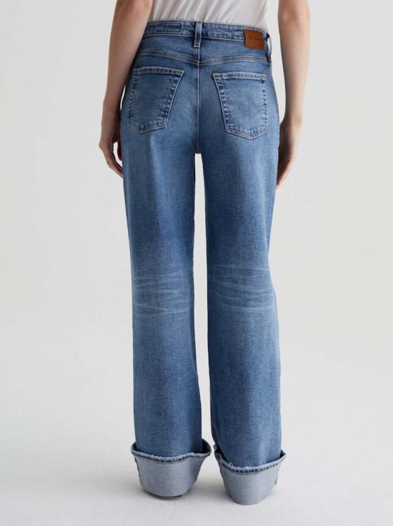  아드리아노 골드슈미드 데님 팬츠 Ag Jeans Kora 하이라이즈 와이드 레그 18년 애틀랜틱 - ADRIANO GOLDSCHMIED