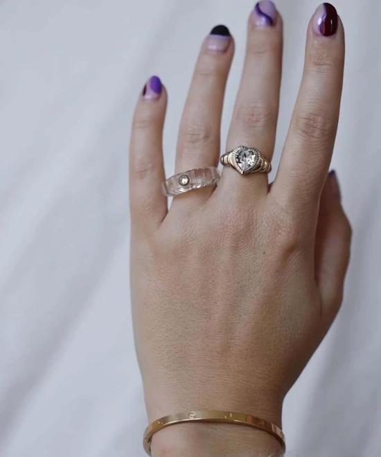  WALD BERLIN 반지 Wald Berlin Shining Star Crystal 링 - OTHER BRANDS