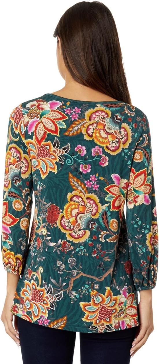  조니 와스 민소매 티셔츠 Johnny Was Orizaba 퍼프 롱슬리브 탑 멀티컬러 - JOHNNY WAS