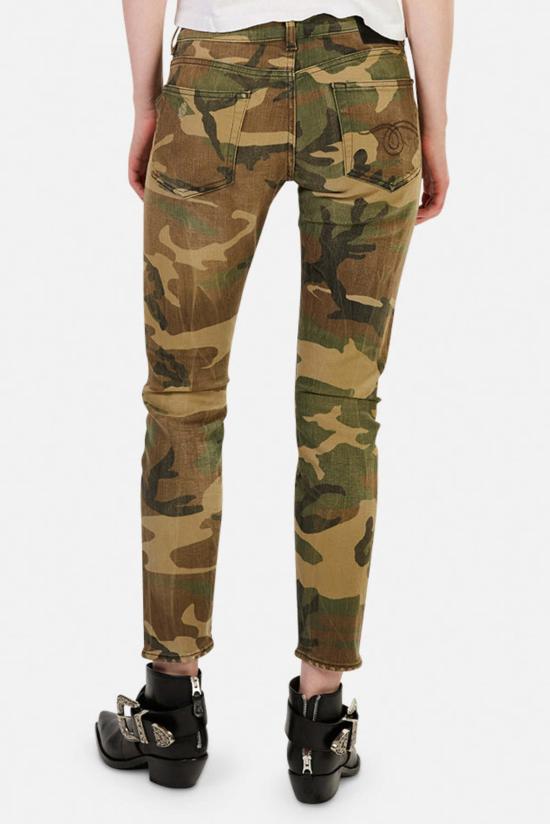  알13 데님 팬츠 R13 보이 스키니 진 베이지 카모 - R13