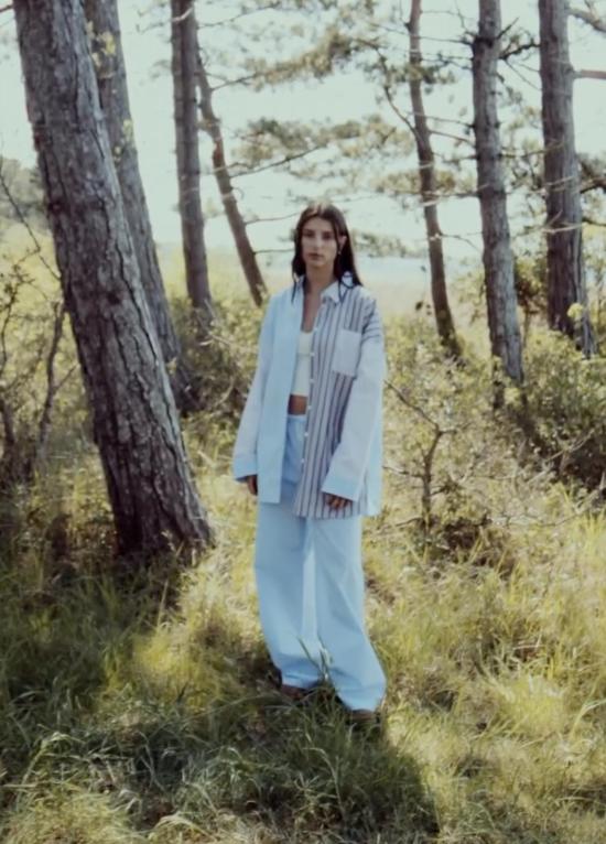  Resume 긴팔 셔츠 이력서 스트라이프  멀티 브라운/블루 - OTHER BRANDS