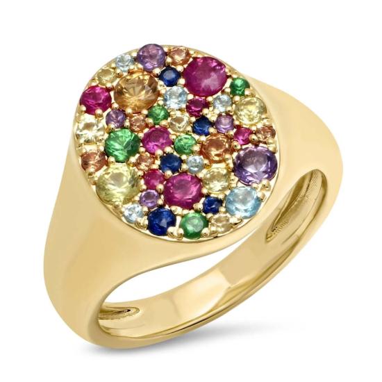  에리네스 반지 에리니스 핑키 시그넷 링 멀티/14k Yg