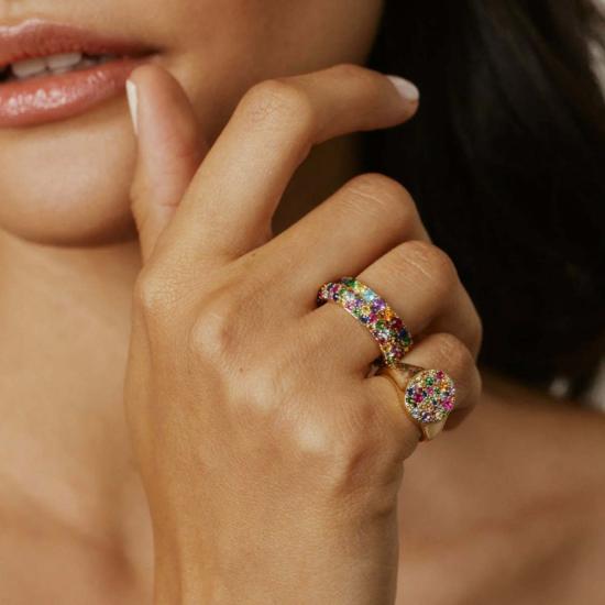  에리네스 반지 에리니스 핑키 시그넷 링 멀티/14k Yg - ERINESS