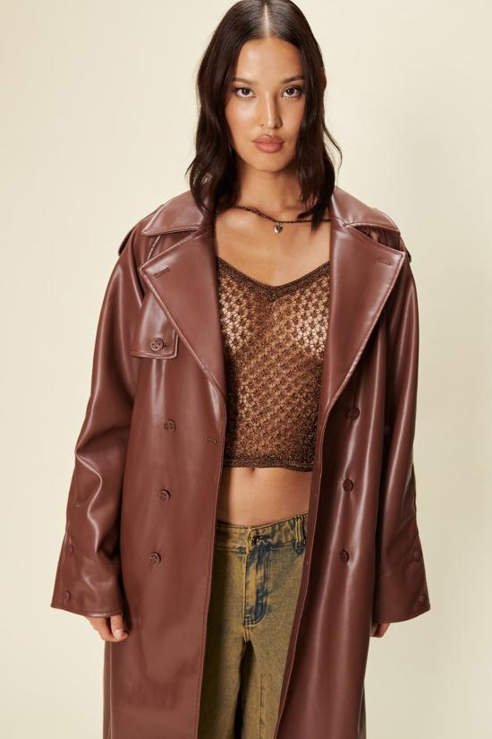  하우스오브써니 트렌치 코트 하우스 오브 서니 몬태규 트렌치 체스넛 - HOUSE OF SUNNY