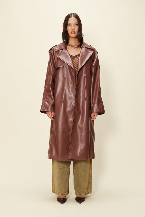  하우스오브써니 트렌치 코트 하우스 오브 서니 몬태규 트렌치 체스넛