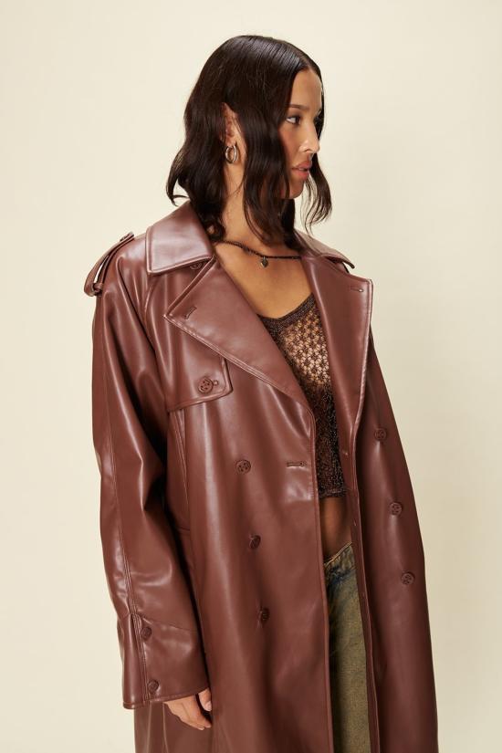  하우스오브써니 트렌치 코트 하우스 오브 서니 몬태규 트렌치 체스넛 - HOUSE OF SUNNY