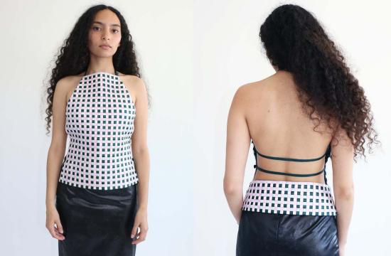  Super Yaya 민소매 티셔츠 슈퍼 야야 A 탑 위브 탑 멀티 - OTHER BRANDS