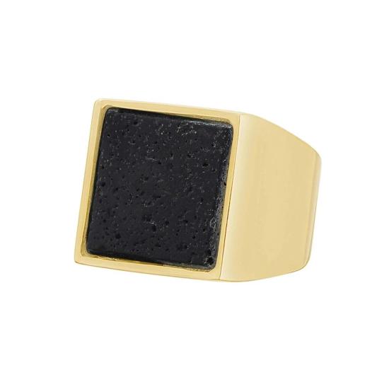  타린 토마스 반지 사무엘 링 스털링 실버/블랙 라바 - TARIN THOMAS