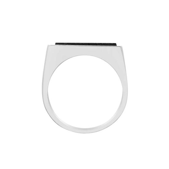  타린 토마스 반지 사무엘 링 스털링 실버/블랙 라바 - TARIN THOMAS