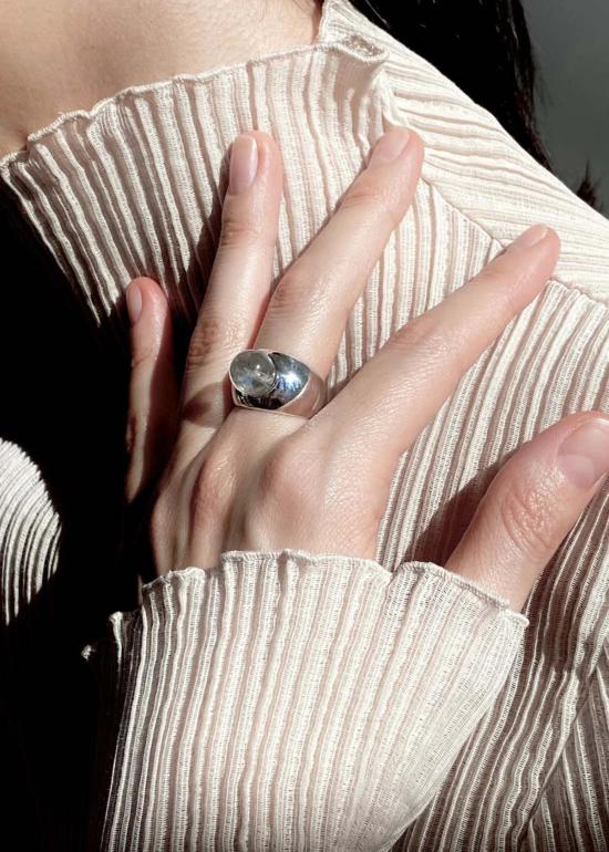  모던 위빙 반지 루미스 돔 링 스털링 실버 - MODERN WEAVING