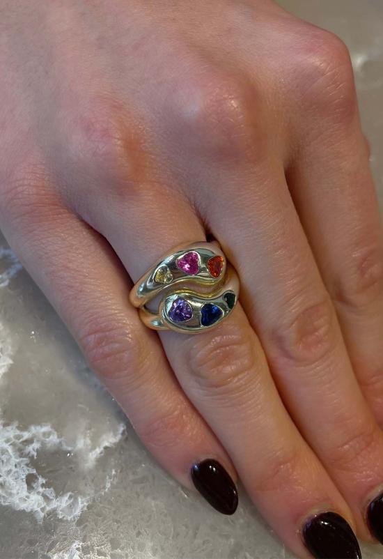  더 엔케이씨 스토어 반지 Nkc 스토어 플로렛 하트 링