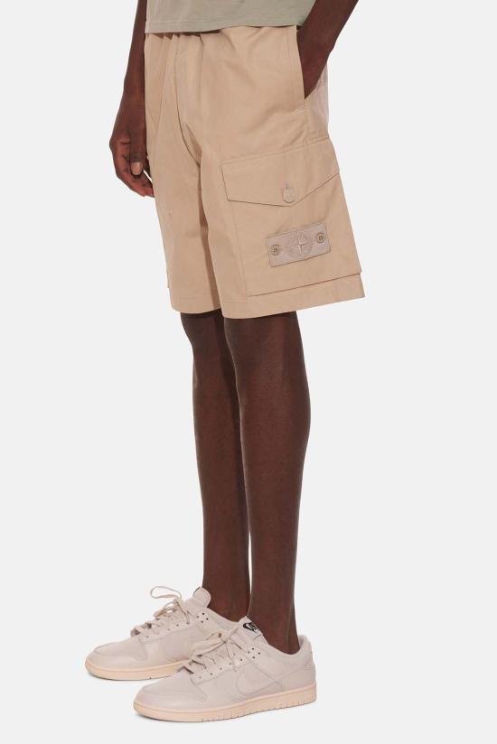  스톤 아일랜드 숏팬츠 스톤아일랜드 고스트피스 오벤타일 버뮤다 쇼츠 카키 - STONE ISLAND