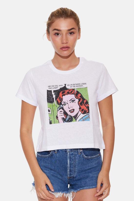  블루&크림 반팔 티셔츠 댓 루저 티셔츠 - BLUE&CREAM