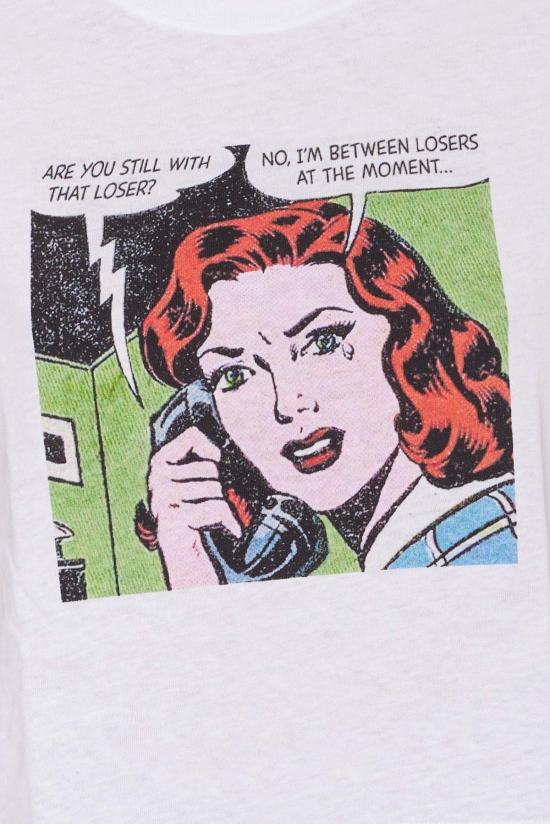  블루&크림 반팔 티셔츠 댓 루저 티셔츠 - BLUE&CREAM