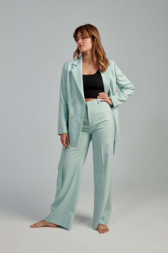  로데브예 크롭 팬츠 Rodebjer Emilou 팬츠 오션 민트 - RODEBJER