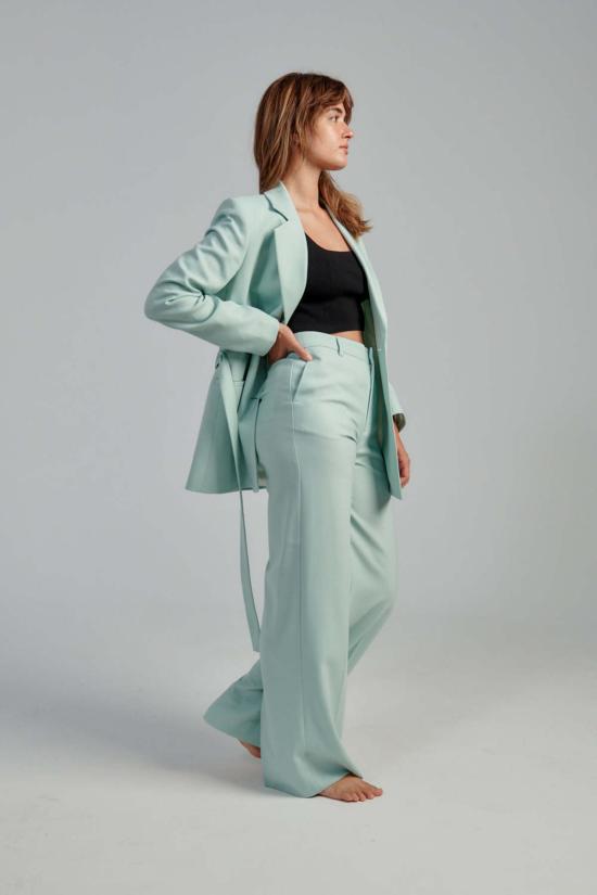  로데브예 크롭 팬츠 Rodebjer Emilou 팬츠 오션 민트 - RODEBJER