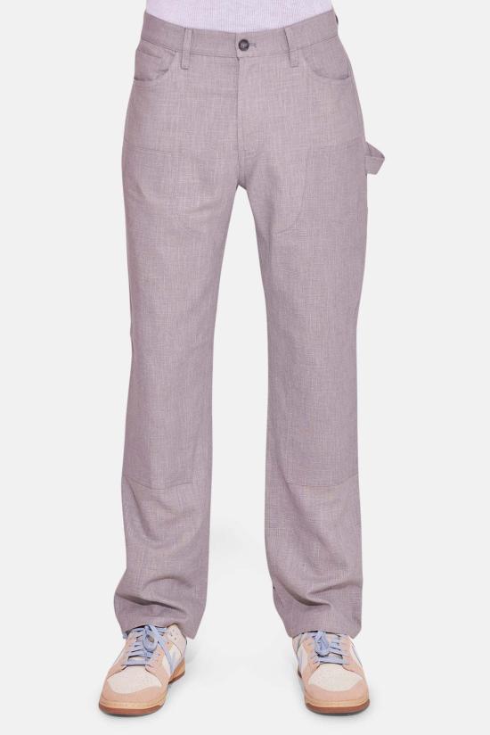  블루&크림 스트레이트 팬츠 카펜터 팬츠 그레이 - BLUE&CREAM