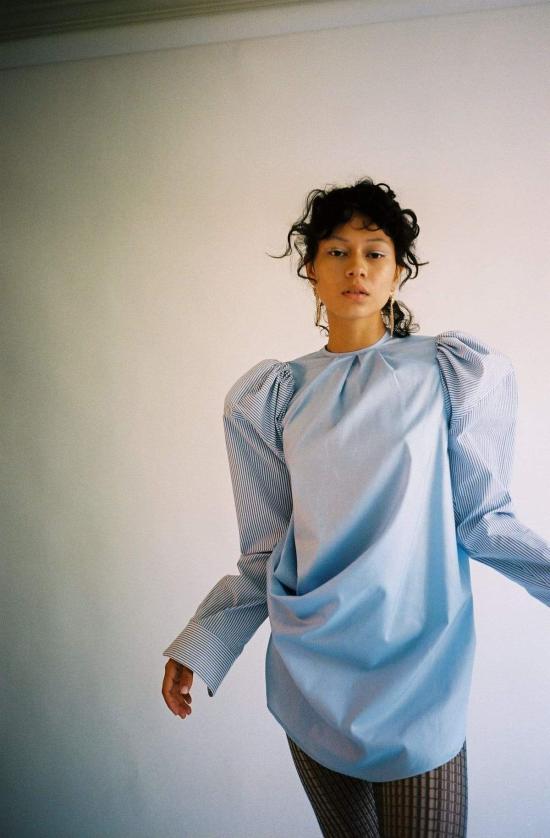  Jordan Dalah Studio 블라우스 윈드스웹트 탑 라이트 블루 - OTHER BRANDS