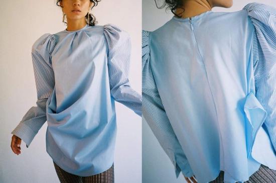  Jordan Dalah Studio 블라우스 윈드스웹트 탑 라이트 블루 - OTHER BRANDS