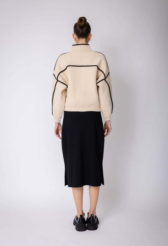  더 엔케이씨 스토어 미디 스커트 Nkc 테일러드 스커트 블랙 - THE NKC STORE