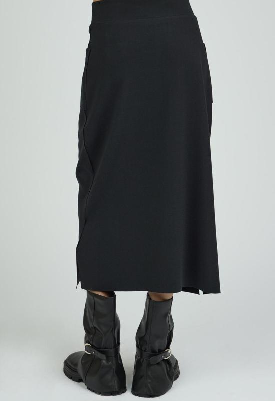  더 엔케이씨 스토어 미디 스커트 Nkc 테일러드 스커트 블랙 - THE NKC STORE