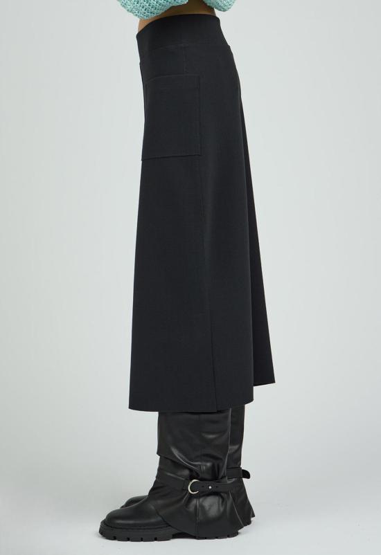  더 엔케이씨 스토어 미디 스커트 Nkc 테일러드 스커트 블랙 - THE NKC STORE