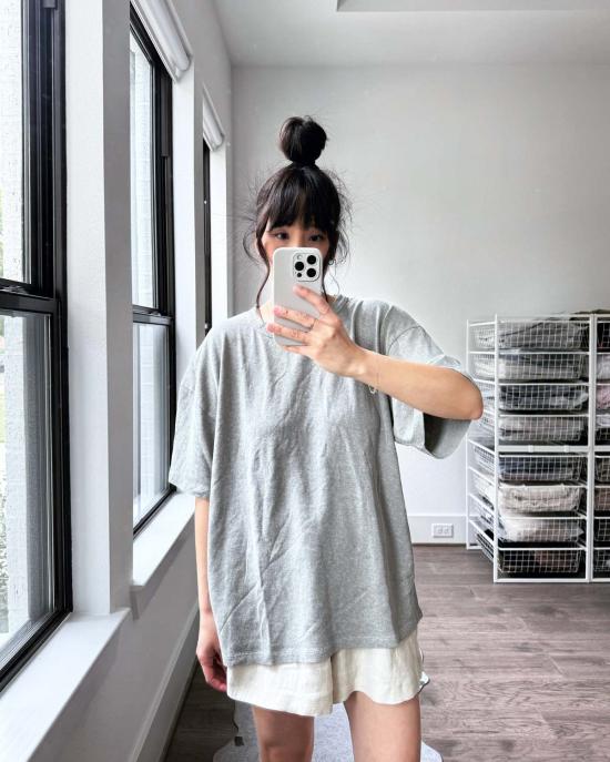  영메이븐 반팔 티셔츠 Jungmaven Vernon 오버사이즈 티셔츠 애슬레틱 그레이