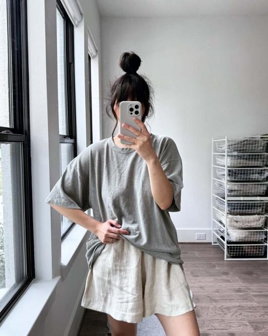  영메이븐 반팔 티셔츠 Jungmaven Vernon 오버사이즈 티셔츠 애슬레틱 그레이 - JUNGMAVEN