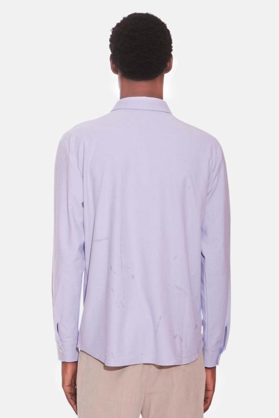  Blue&Cream 긴팔 셔츠 블루&크림 드레 피케 버튼업  옅은 라벤더 - BLUE&CREAM